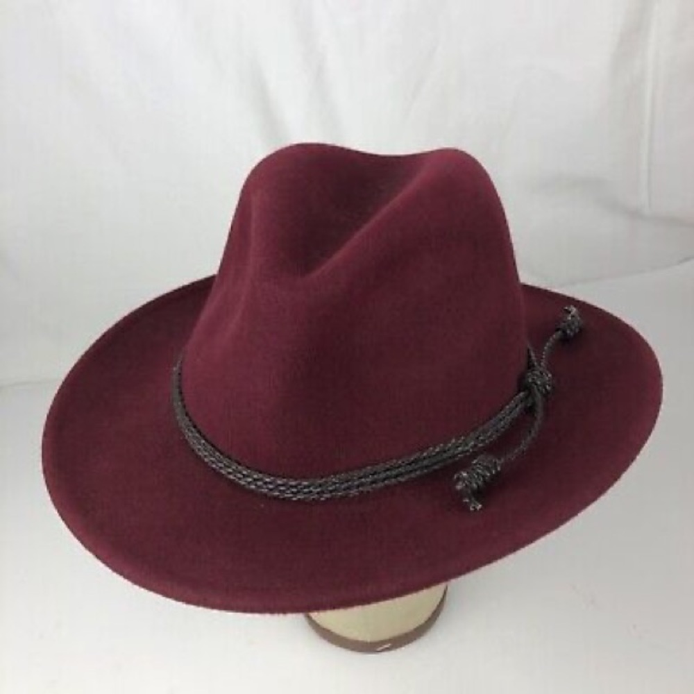 Olive & Pique Women Fedora Hat One Size Purple 100% Wool Coastal Cowgirl Western